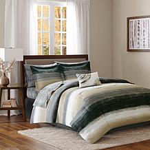 Saben Queen 9-piece Complete Bed and Sheet Set - Taupe
