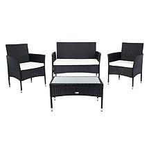 Safavieh Abdul 4-Piece Living Set - Black, Grey