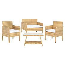 Safavieh Aboka 4-Piece Living Set - Black, Grey