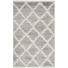 Lavish Home Set of 2 Bathroom Rugs – Non-Slip Memory Foam Bath Mats, White  