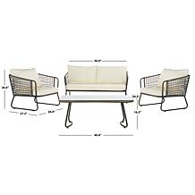 Safavieh Benjin 4-Piece Living Set - Beige, White