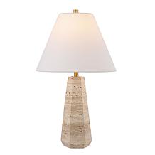 Safavieh Calla Beige Travertine Table Lamp 14" x 14" x 23.5"