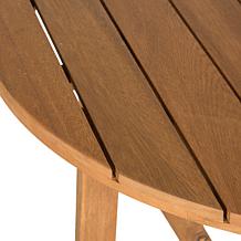 Safavieh Cloverdale Round Table - Teak Brown Finish