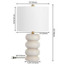 Safavieh Coco Cream Ceramic Table Lamp 13" x 13" x 22"