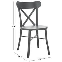 Safavieh Core Cross Back Chair, 2-pack, 17.3" x 19.7" x 33.4"