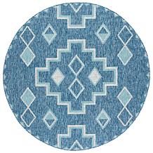 Safavieh Courtyard Aidan 6'-7" Round Indoor/Outdoor Rug