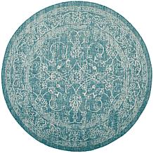 Safavieh Courtyard Owen 6'-7" Round Indoor/Outdoor Rug