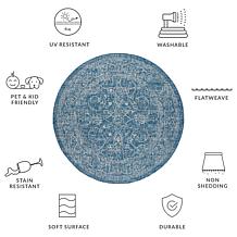 Safavieh Courtyard Owen 6'-7" Round Indoor/Outdoor Rug