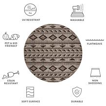 Safavieh Courtyard Theodore 6'-7" X 6'-7" Round Rug