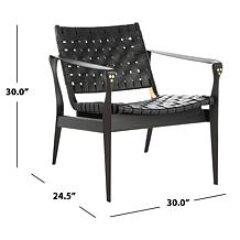 Safavieh Couture Dilan Leather Safari Chair