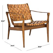 Safavieh Couture Dilan Leather Safari Chair