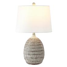Safavieh Dewlen 24" Brown and White Resin Table Lamp
