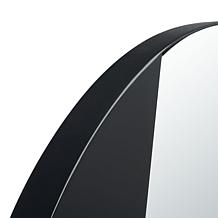 Safavieh Dinas 28" Round Mirror with Matte Black Frame