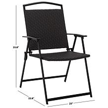 Safavieh Dory Folding Chair 2-Pack, 25" x 22.8" x 35.8"