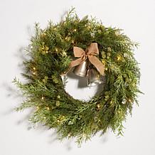 Safavieh Faux 22" Pine LED Wreath