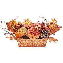 Safavieh Faux Peony and Pumpkin Potted Arrangement