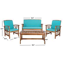 Safavieh Fontana 4-piece Outdoor Living Set