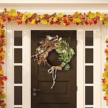 Safavieh Fx 24" Berry and Eucalyptus Semi Wreath