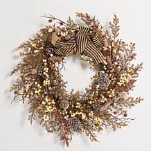 Safavieh Fx 31" Berry with Pinecones Wreath