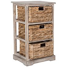 Safavieh Halle 3 Wicker Basket Storage Side Table