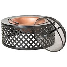Safavieh Jamaica Fire Pit with Screen, Grate and Poker
