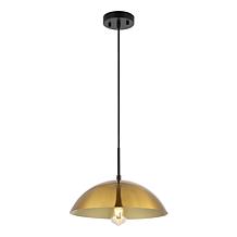 Safavieh Jorden 14" Brass/Black Iron Pendant Light