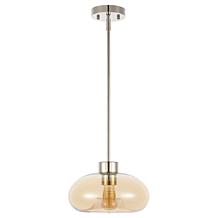 Safavieh Jorie Amber and Nickel Glass Pendant Light