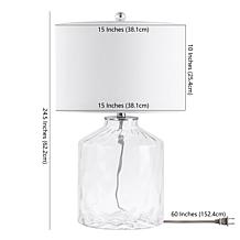 Safavieh Julen Clear Glass Table Lamp, 15 x 15 x 24.5"