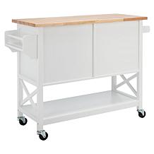 Safavieh Kesler 2-Door 1-Shelf Kitchen Cart White