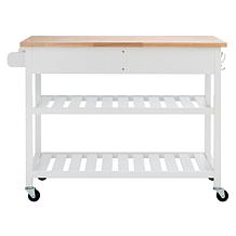 Safavieh Kiko 2-Drawer 2-Shelf Kitchen Cart White