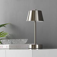 Safavieh Laita Rechargeable LED Table Lamp, Nickel, 11"H
