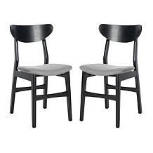 Safavieh Lucca Retro Black Dining Chair 2-pack