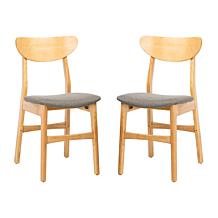 Safavieh Lucca Retro Natural Dining Chair 2-pack