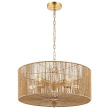 Safavieh Mamba 5-Light Natural and Gold Pendant, 24"