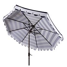 Safavieh Maui Single Scallop Striped 9' Crank Umbrella