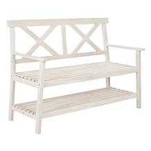 Safavieh Mayer Outdoor Bench with Shelf