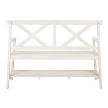 Safavieh Mayer Outdoor Bench with Shelf