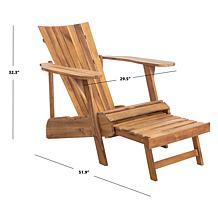 Safavieh Merlin Adirondack Chair with Retractable Footrest