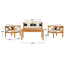Safavieh Montez 4-Piece Outdoor Set with Accent Pillows