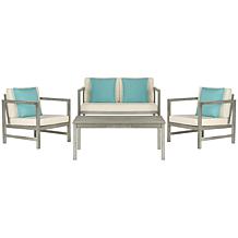 Safavieh Montez 4-Piece Outdoor Set with Accent Pillows