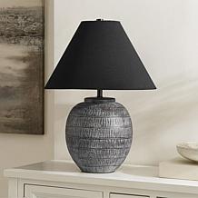 Safavieh Naomi Grey Ceramic Table Lamp with Black Shade