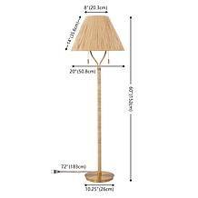 Safavieh Nola Floor Lamp with Metal & Rattan Body