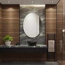 Safavieh Nolan 24" White Aluminum LED Mirror