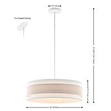 Safavieh Nolana Extendable Pendant Light 20" Diameter