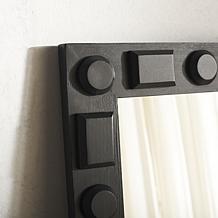 Safavieh Odette 31" Black MDF and Veneer Mirror