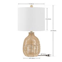 Safavieh Oroya 23" Off White Rattan Table Lamp