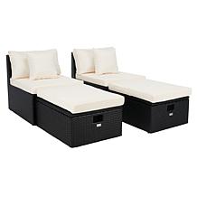 Safavieh Pramla Outdoor Sette with Ottoman