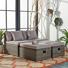 Safavieh Pramla Outdoor Sette with Ottoman