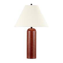 Safavieh Rennie Walnut Wood Table Lamp with Fabric Shade
