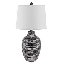 Safavieh Resler 25" Brown and White Resin Table Lamp